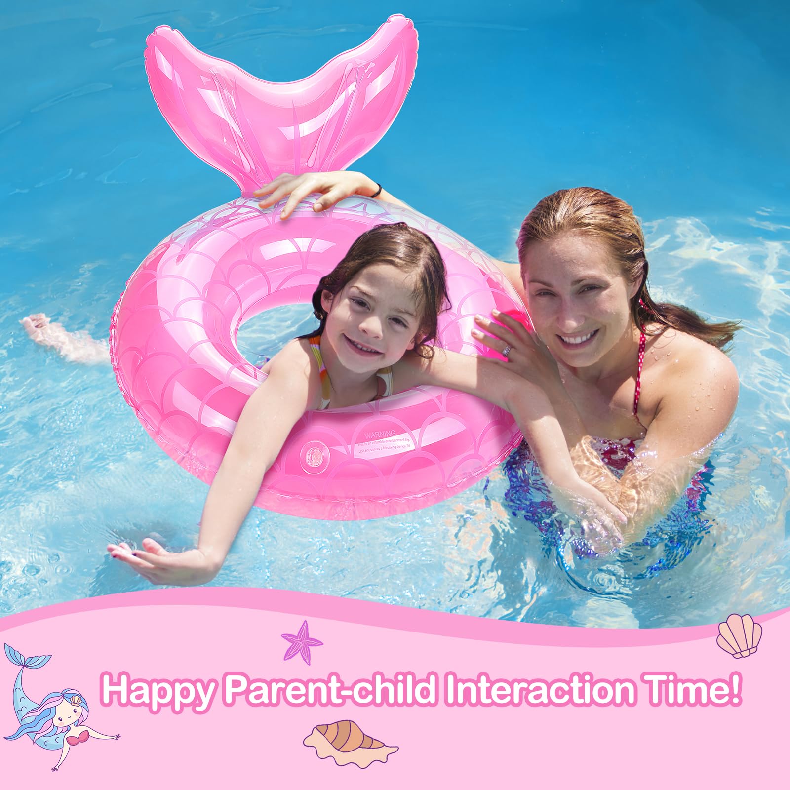 MoKo pink swimming ring, 58 cm diameter for ample buoyancy