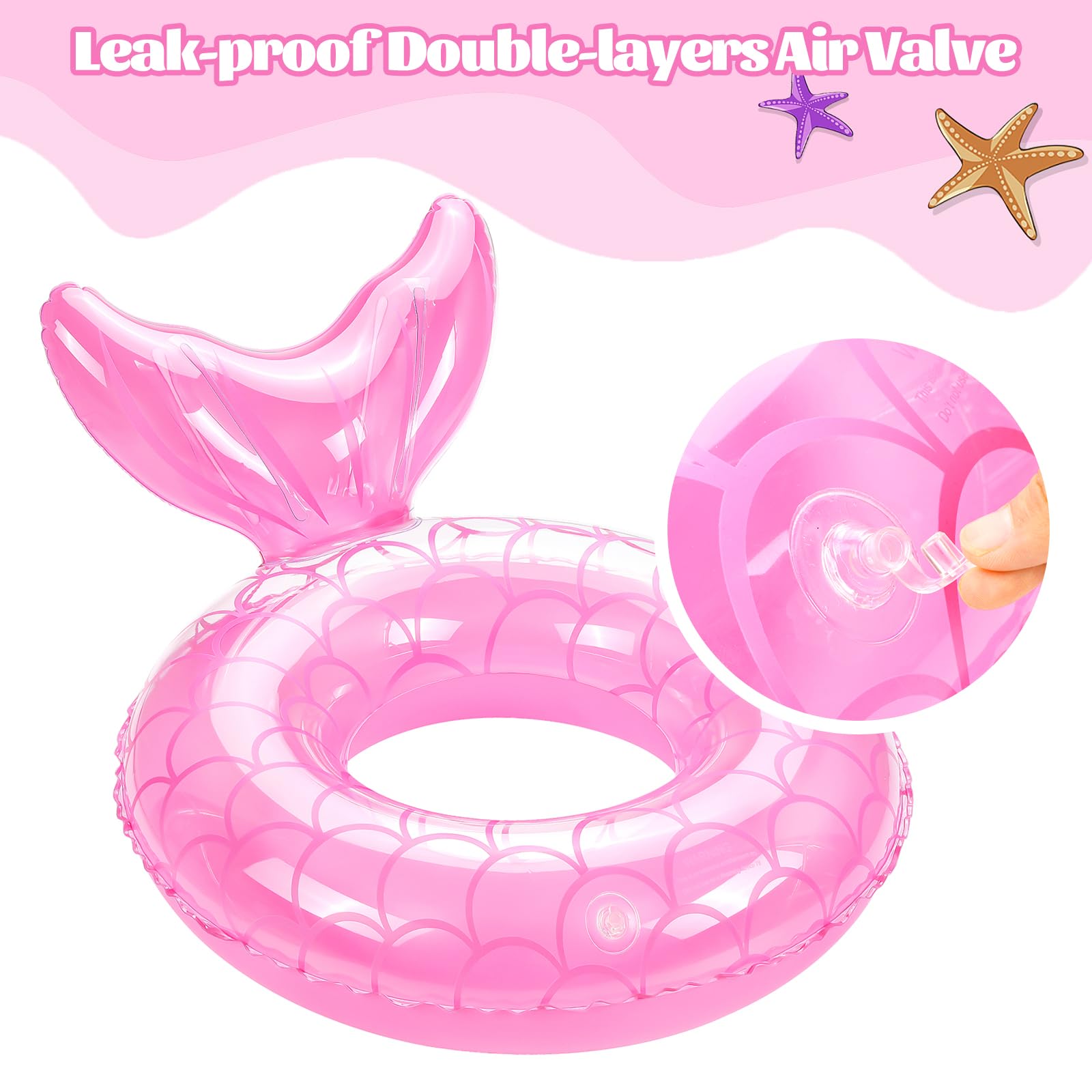 MoKo pink ring with bright colors, high visibility in the water