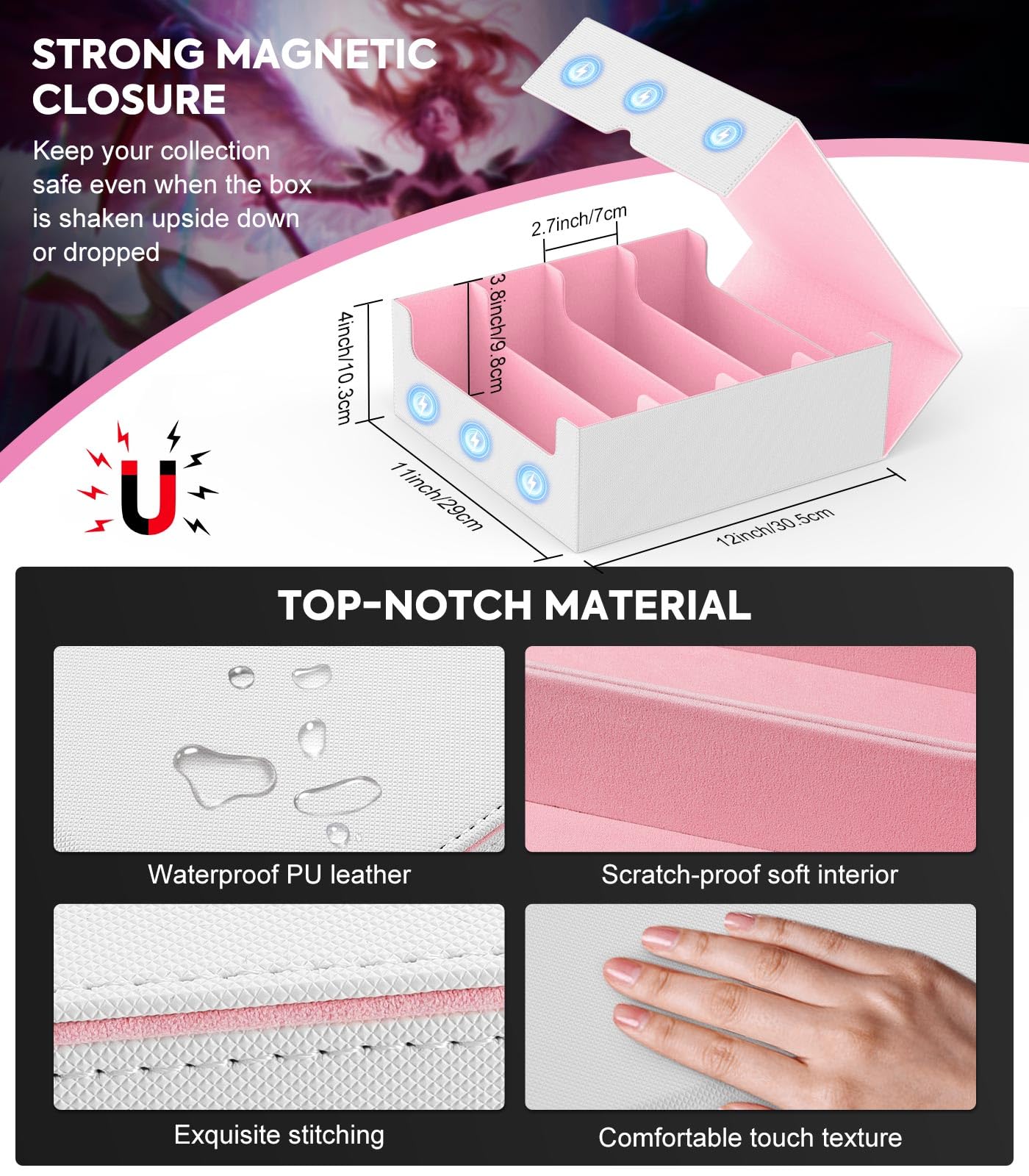 MoKo capacity supports 3000+ sleeveless cards for large collections