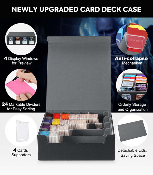 MoKo box capacity of over 3000 sleeveless cards for large collections