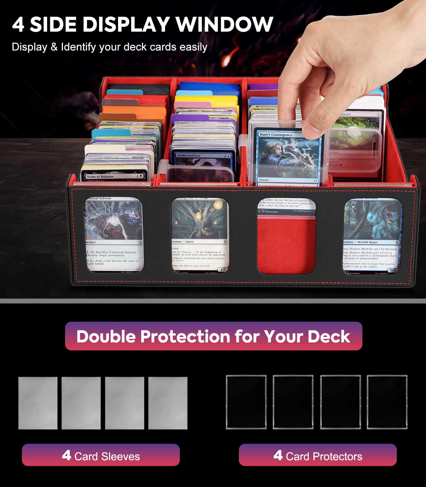 MoKo card supporters keep cards upright to prevent bending during transport