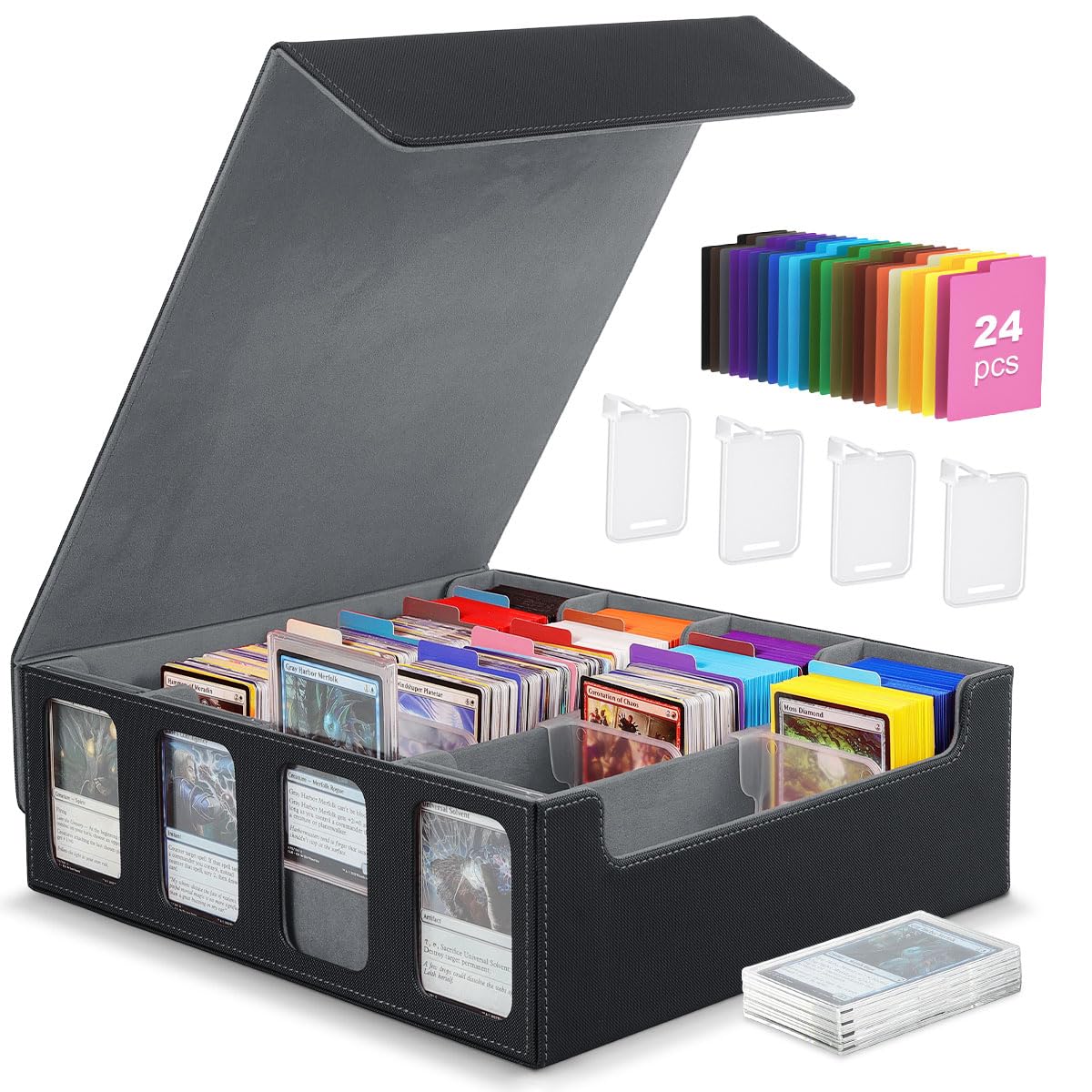 MoKo card storage box with magnetic closure for safe travel