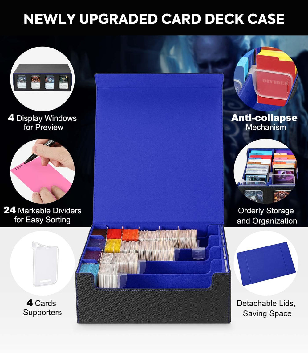 MoKo box with removable magnetic cover protects decks while saving space