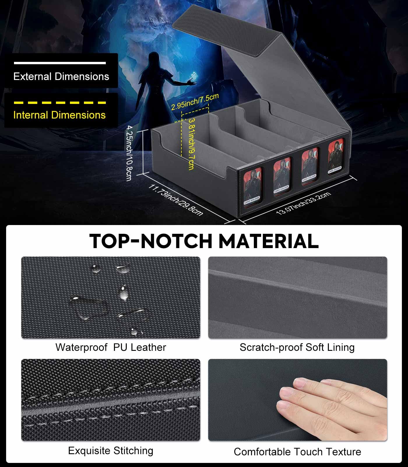 MoKo box designed for secure transport of trading cards