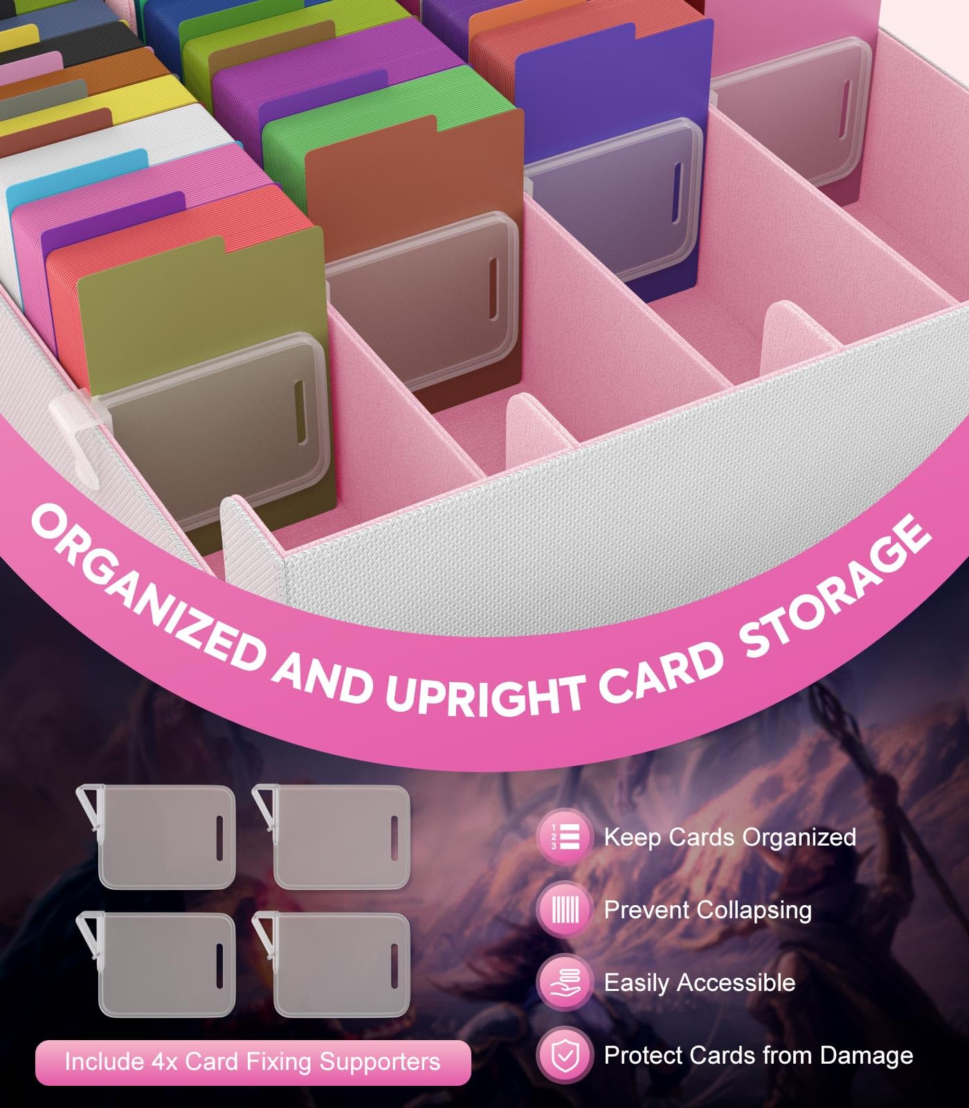 MoKo 24 colorful dividers labeled for quick card organization and search