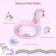 MoKo unicorn float uses safe PVC for skin-friendly water play.