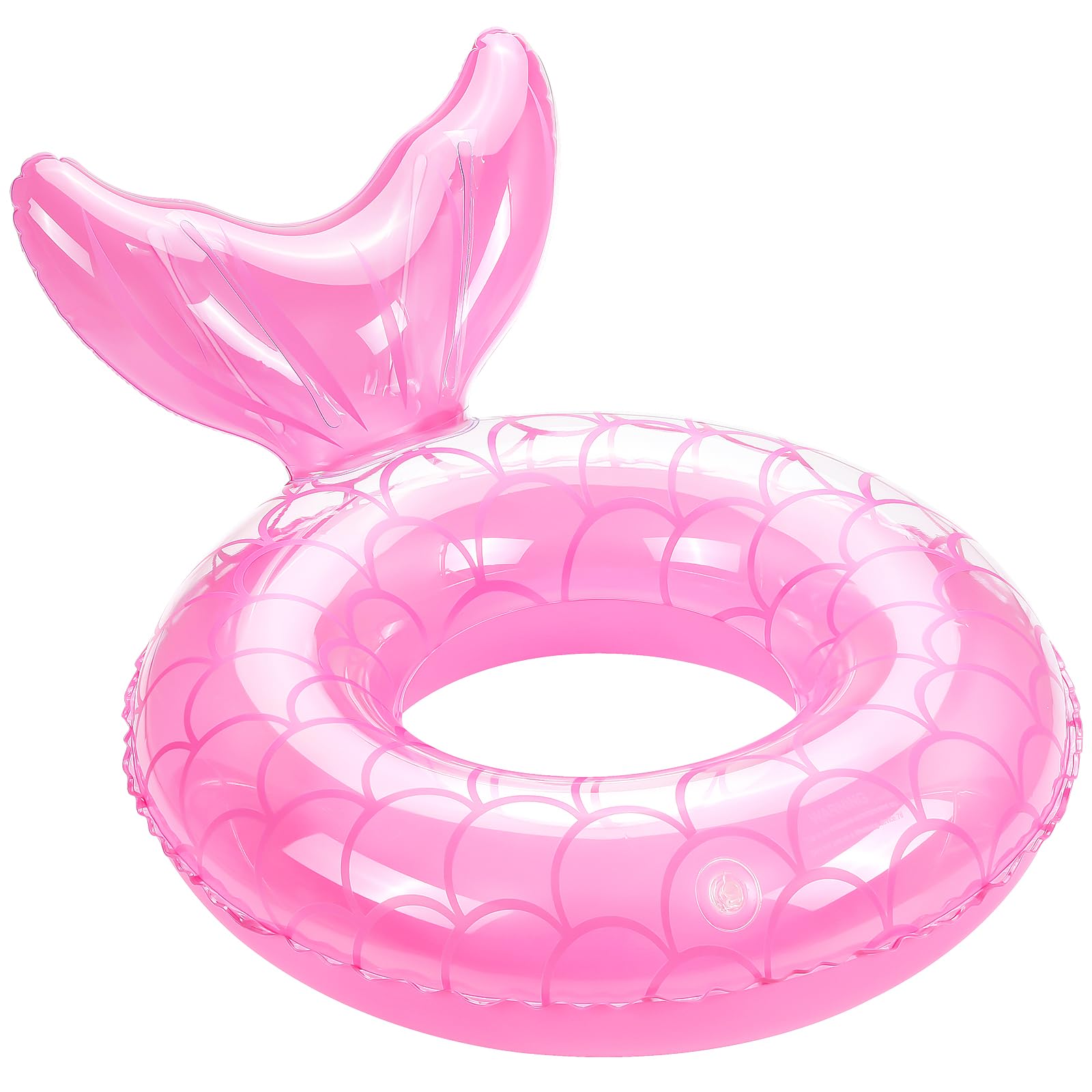 MoKo pink inflatable swimming ring, front view, high-visibility for safer kid swimming