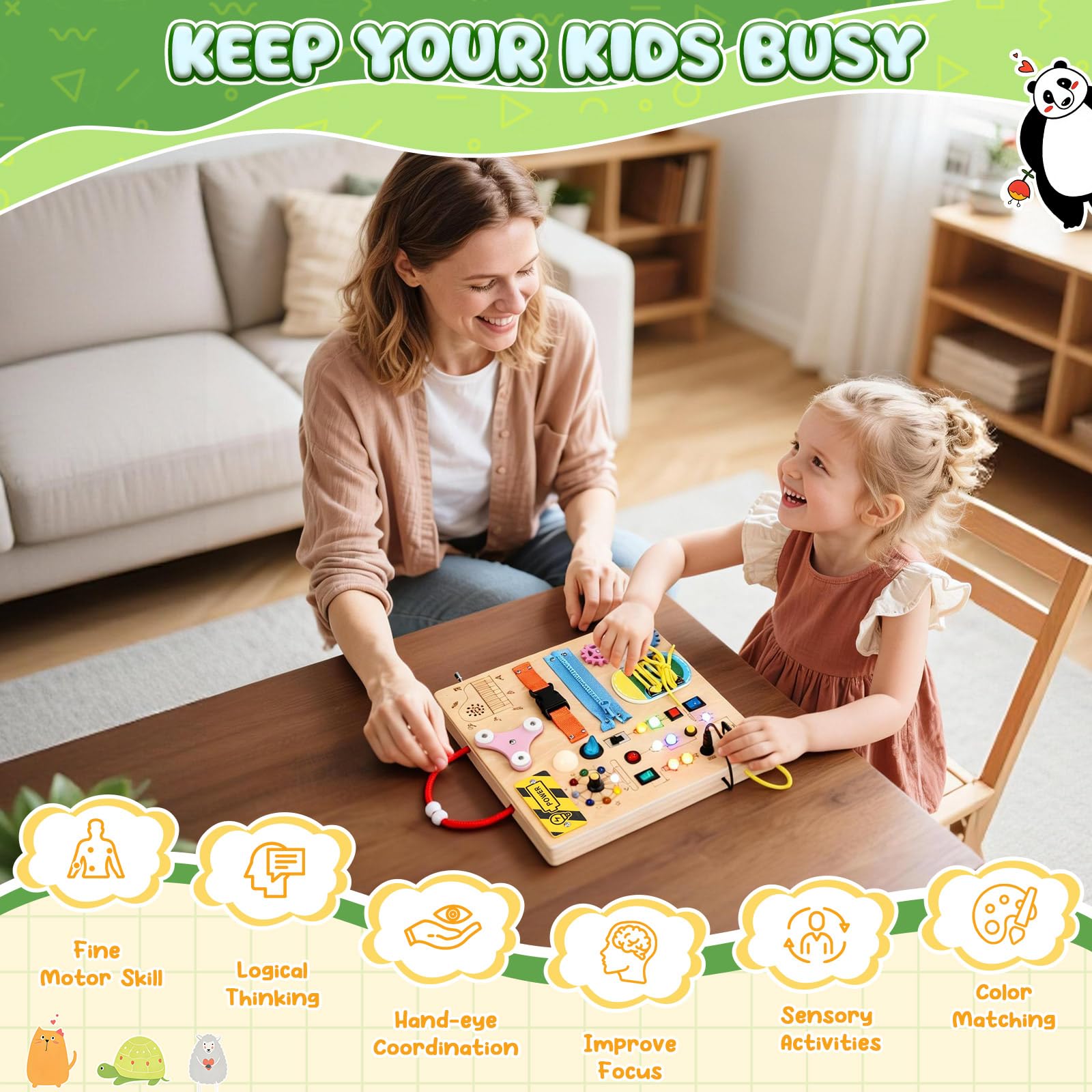 MoKo sturdy natural wood construction ensures safe, durable play.