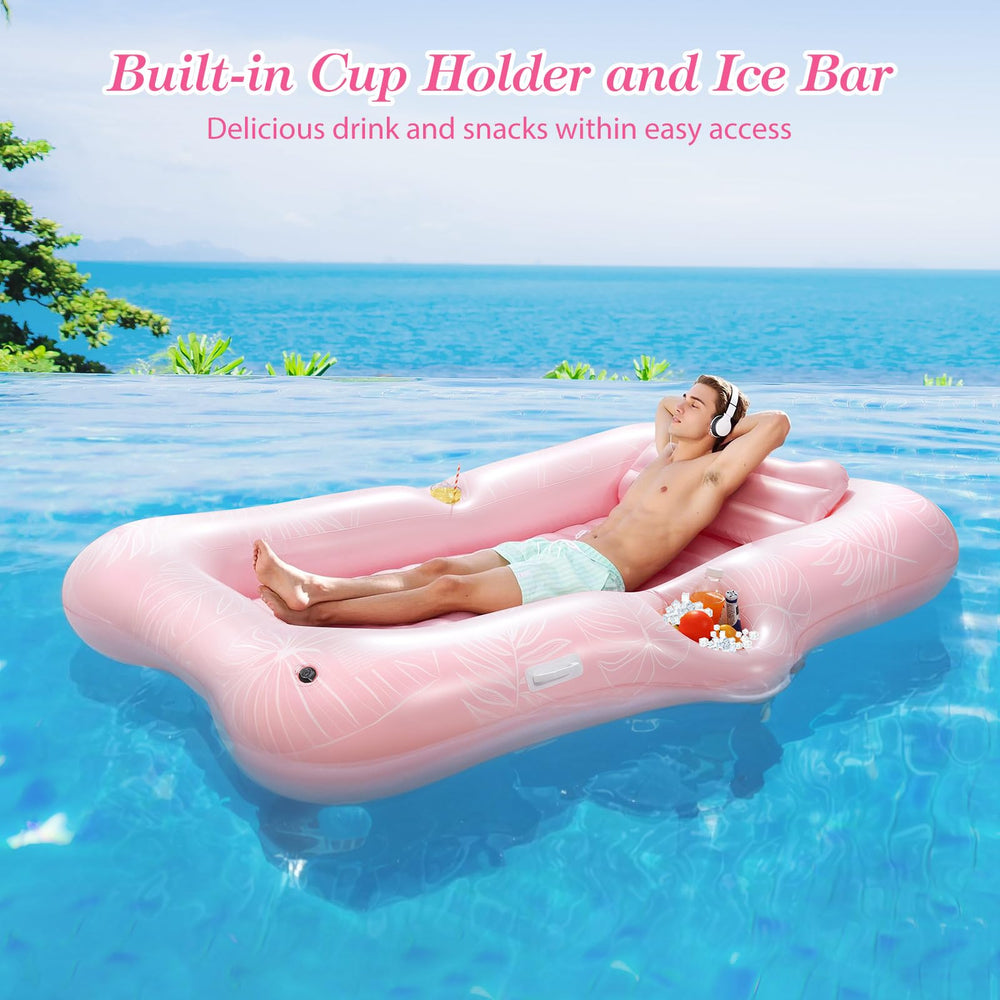 MoKo pool floats in backyard party scene for summer fun.