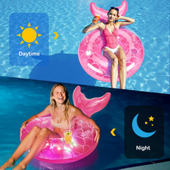 MoKo mesh-seat pool float stays cool and comfortable on hot days.