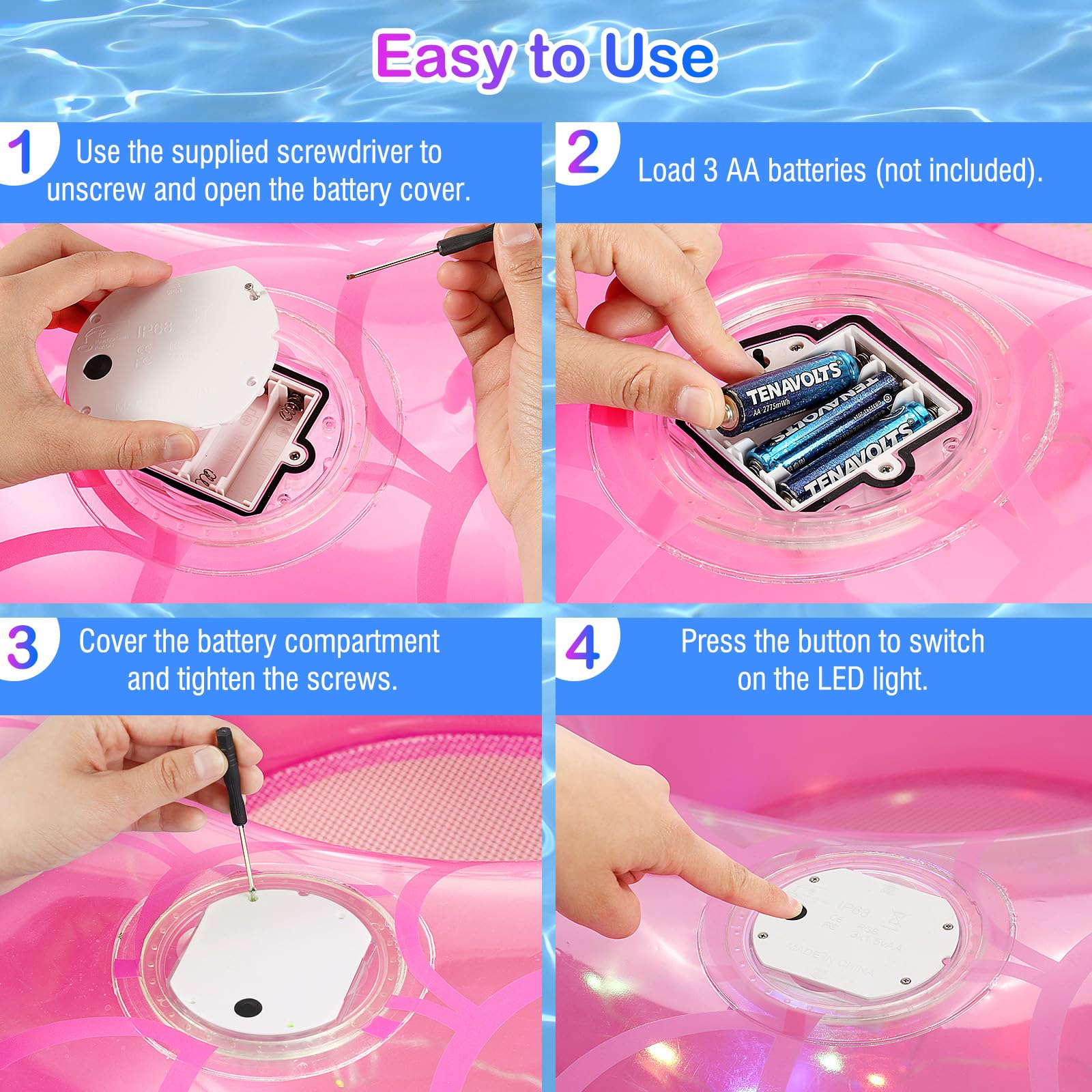 MoKo soft PVC skin-friendly pool float for gentle lounging.