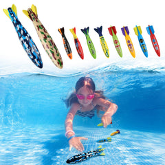 MoKo large camouflage pool torpedo underwater glide showing swift pool action.