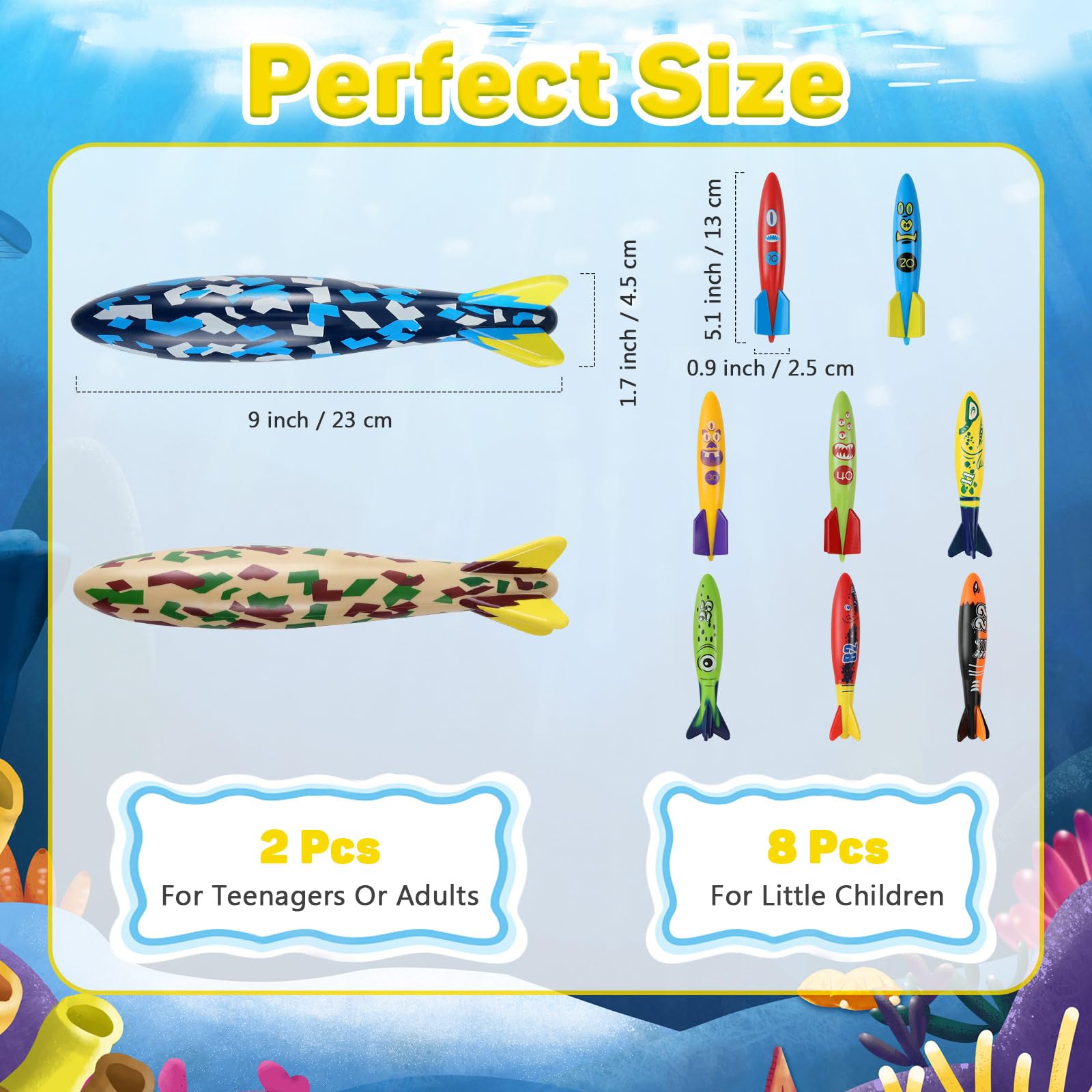 MoKo small minnow red torpedo for kid-friendly diving games.