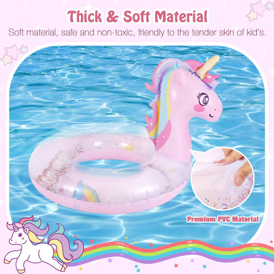 MoKo sequin-filled pool ring adds sparkle and fun for kids.