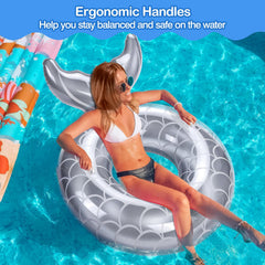 MoKo 107 cm diameter swim ring provides roomy comfort for adults.