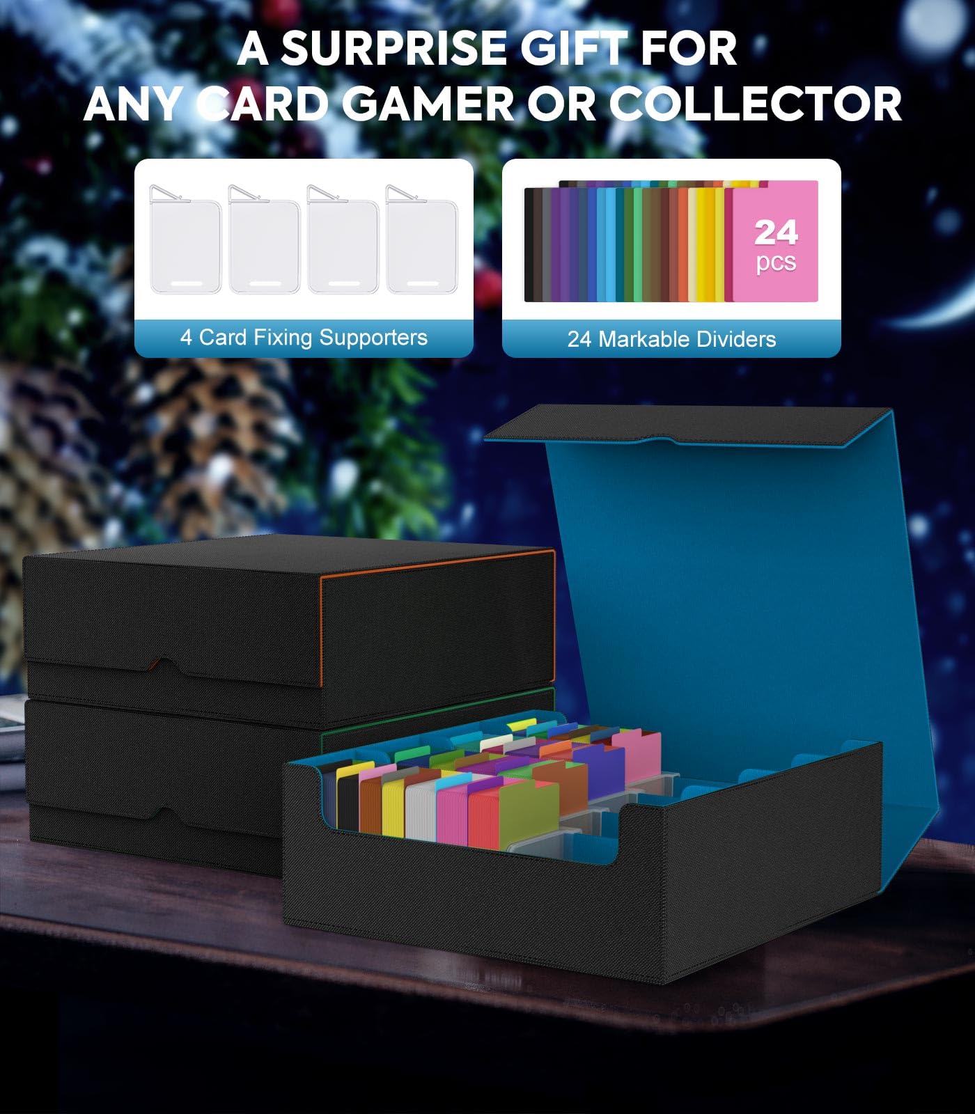 MoKo storage box fits MTG, Yu-Gi-Oh!, PTCG and standard card sizes
