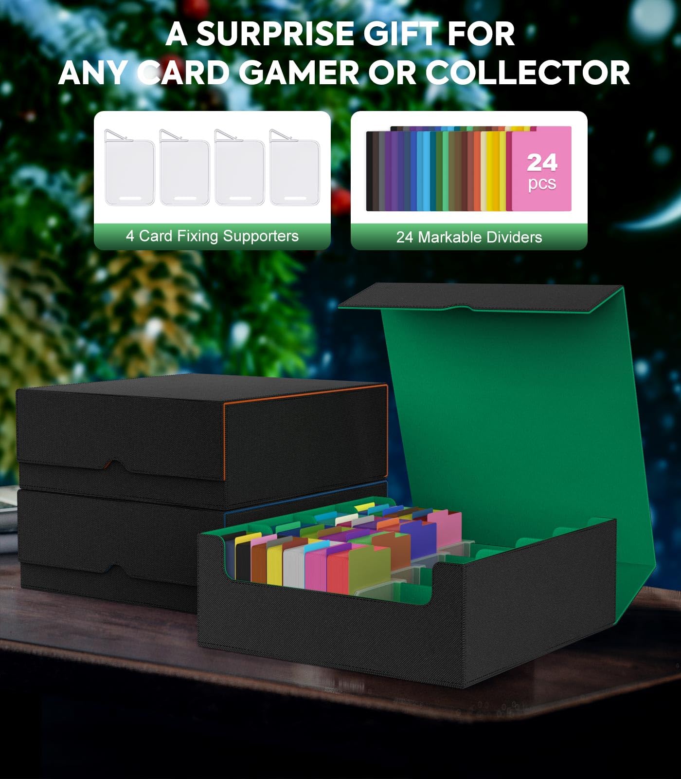 MoKo large capacity supports 3000+ sleeveless or 1800+ single-sleeved cards