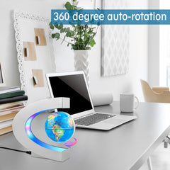 MOKOQI globe rotates 360 degrees for dynamic viewing.