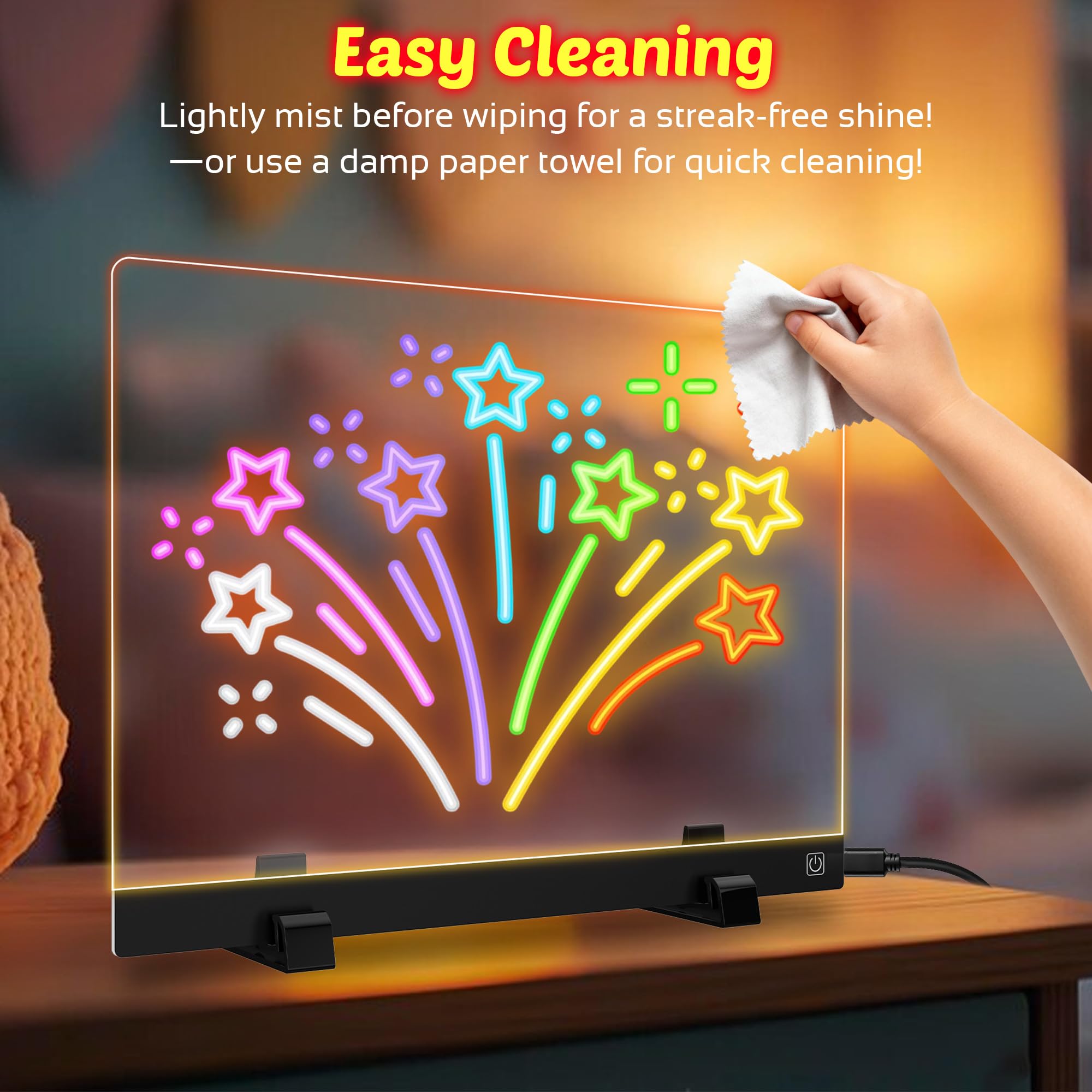 MOKOQI Kids LED drawing board portable light-up art for on-the-go