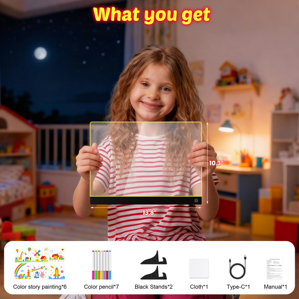 MOKOQI Kids LED drawing board Valentine gift sparks playful art