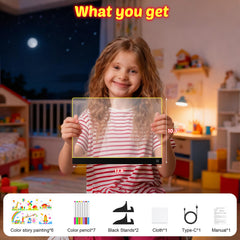 MOKOQI Kids LED drawing board Valentine gift sparks playful art