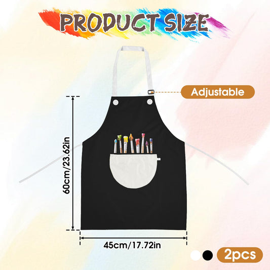 Molain kids apron with large pockets to store brushes and tools during painting