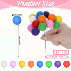 Molain mini balloon on stick toppers brighten cupcakes for celebrations