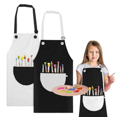 Molain two-pack kids apron with adjustable back ties for secure fit during crafts