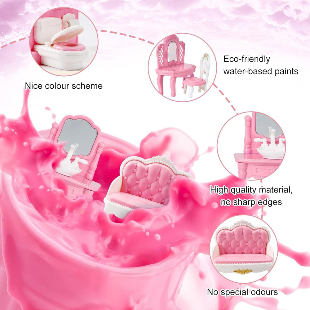 Molingxuan Princess dollhouse bathroom suite with elegant details