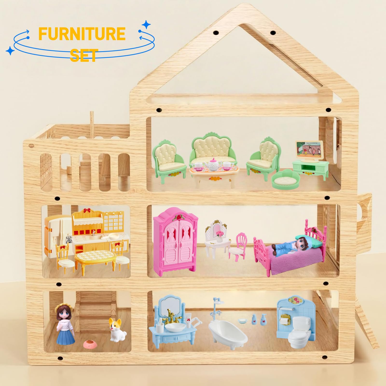 Molingxuan Princess Dollhouse bedroom set sparks bedtime rituals and decor coordination.