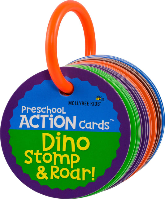 MOLLYBEE KIDS Dino Stomp and Roar card set for imaginative play