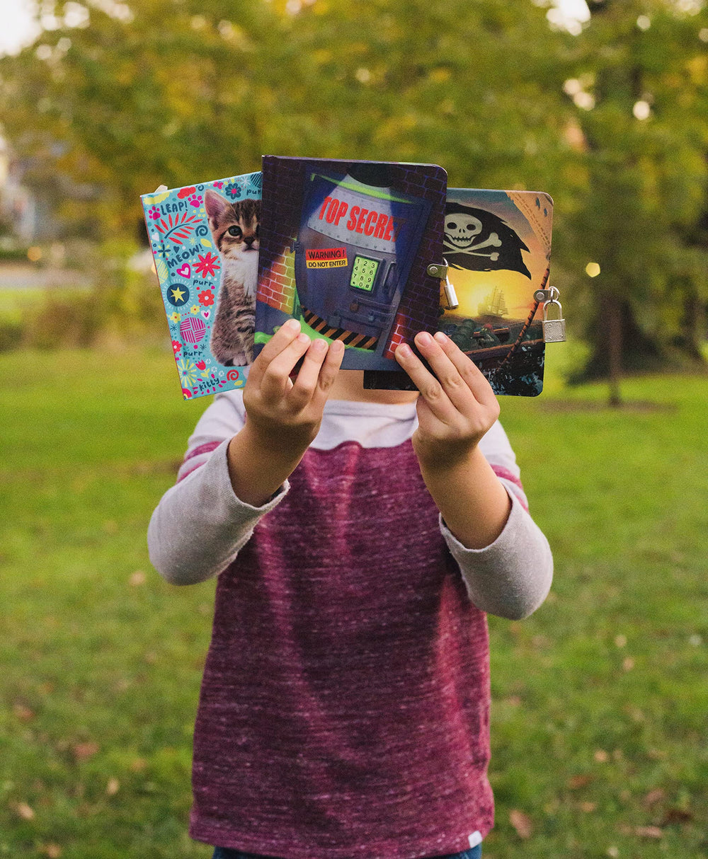 MOLLYBEE KIDS compact diary measures 5.5 by 6.25 inches for easy travel