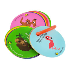 MOLLYBEE KIDS action cards show a child playing with animal movements and sounds