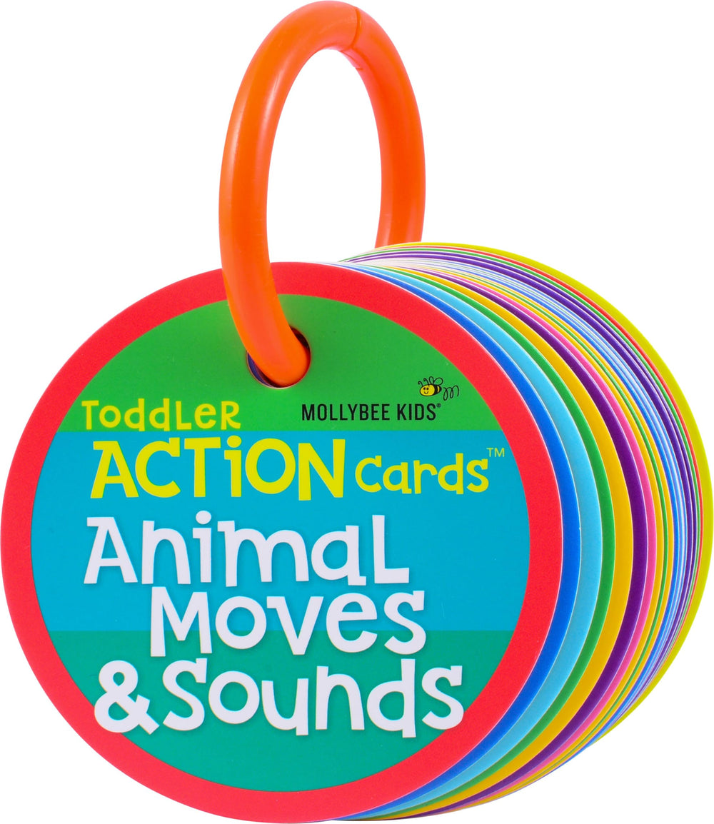 MOLLYBEE KIDS toddler action cards front card with animal moves for active play