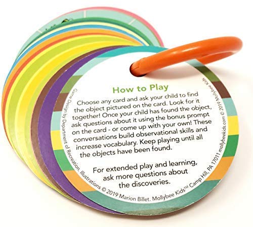 MOLLYBEE KIDS durable plastic ring keeps cards organized and accessible.