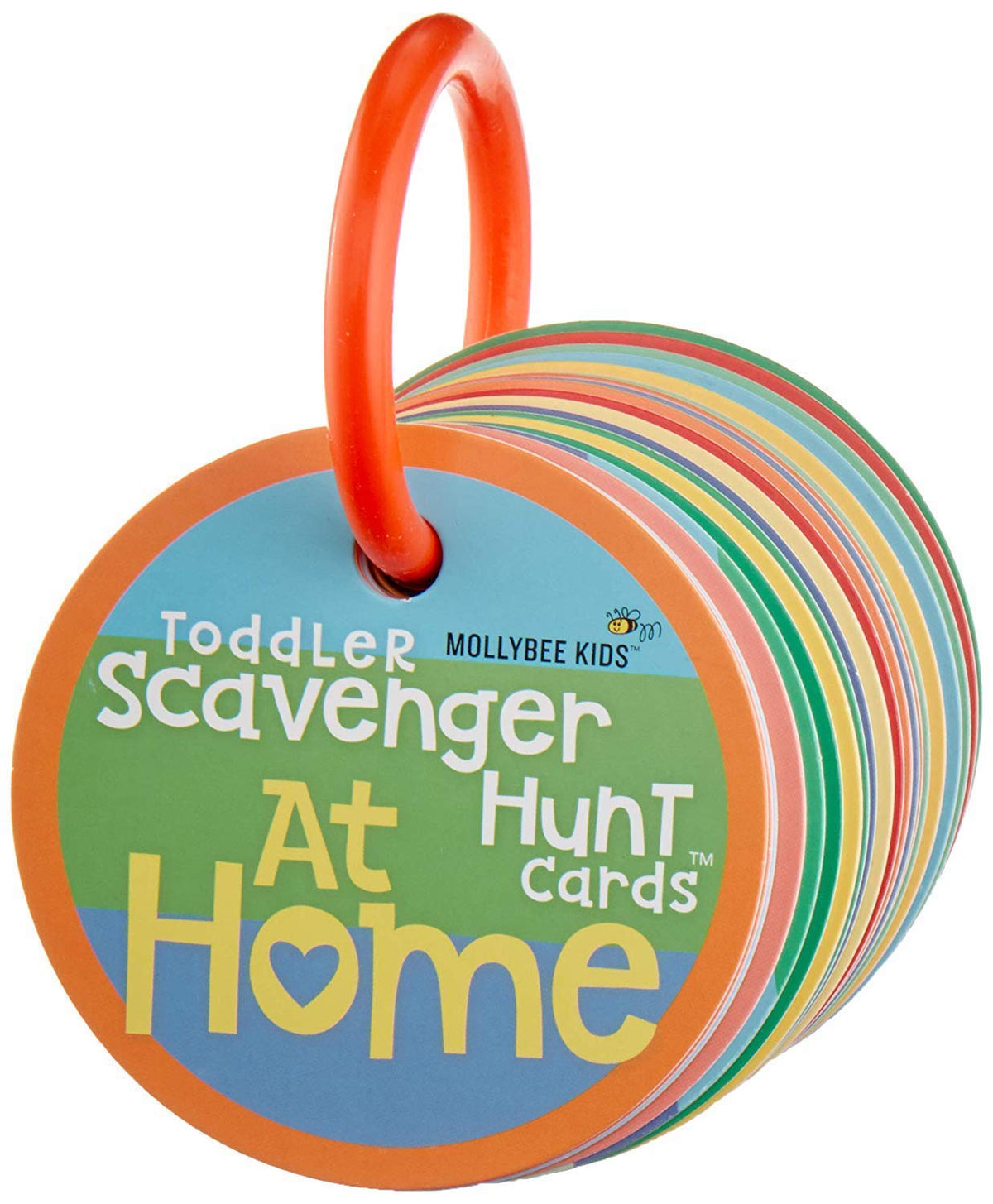 MOLLYBEE KIDS scavenger hunt card featuring a toy, promotes exploration and object naming.