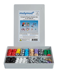 Molymod MMS-009 storage box with organized atom parts for classroom use