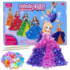 momandmyaboys poke-in-princess-art-kit foam princesses ready for vibrant gown designs and creative play.