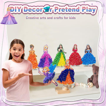 momandmyaboys poke-in-princess-art-kit premium-materials extra-thick foam stands up to use.