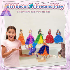 momandmyaboys poke-in-princess-art-kit premium-materials extra-thick foam stands up to use.