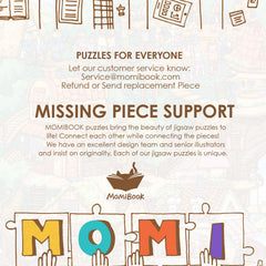 MOMIBOOK hidden M piece adds a playful discovery during solving.