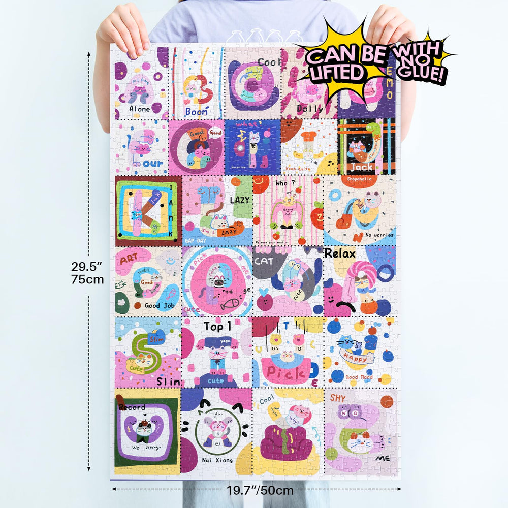MOMIBOOK difficult challenge 1000-piece puzzle enhances concentration and family bonding