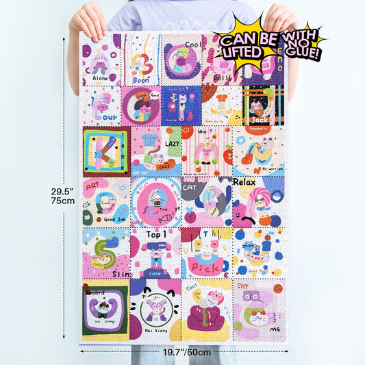 MOMIBOOK difficult challenge 1000-piece puzzle enhances concentration and family bonding