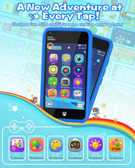 MOMILLA Kids Phone 3.97-inch screen with bright visuals for games and storytelling.