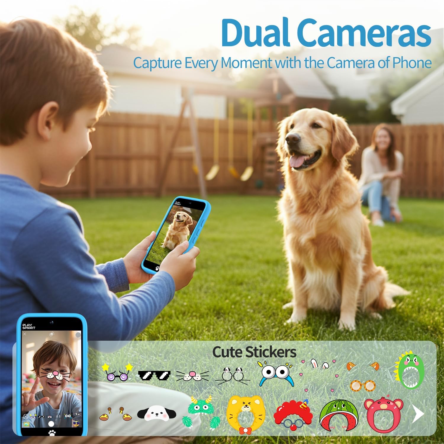 MOMILLA Kids Phone display 3.97 inch provides clear visuals for young eyes