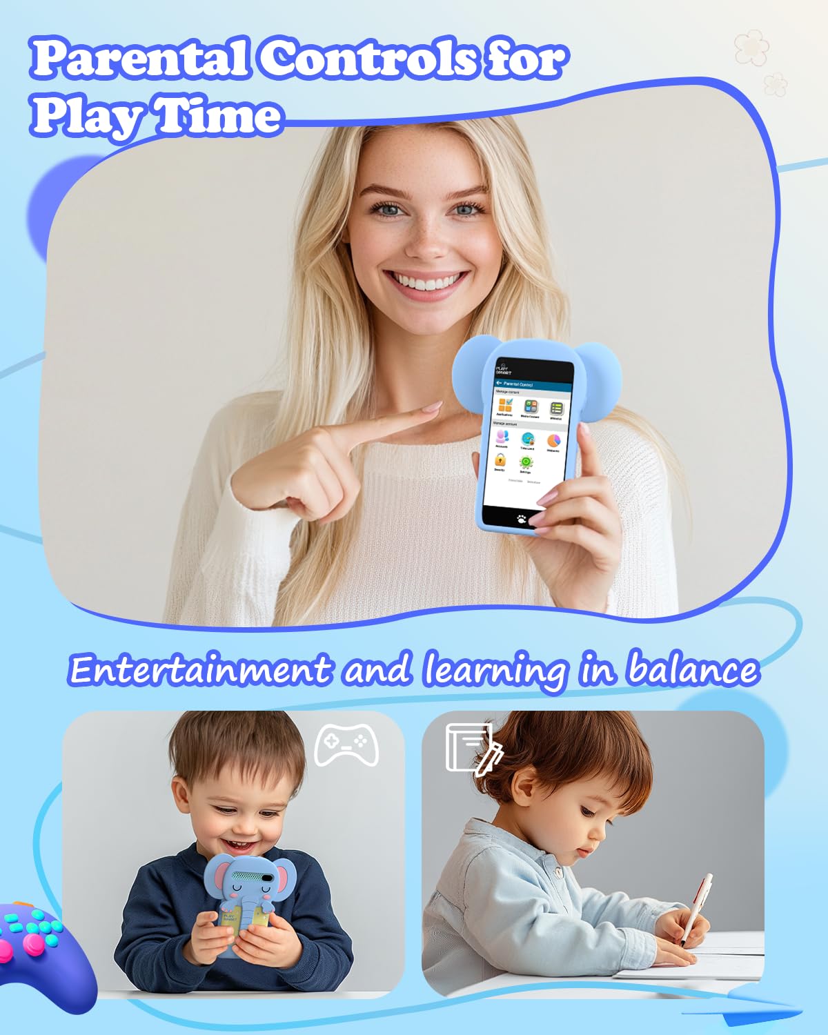 MOMILLA Kids Phone parental controls and durable case.