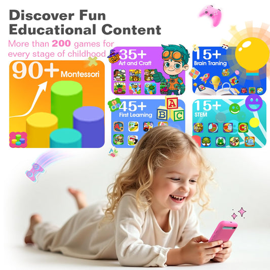 Momilla smart phone 3.97 display shows vivid colors for kids.