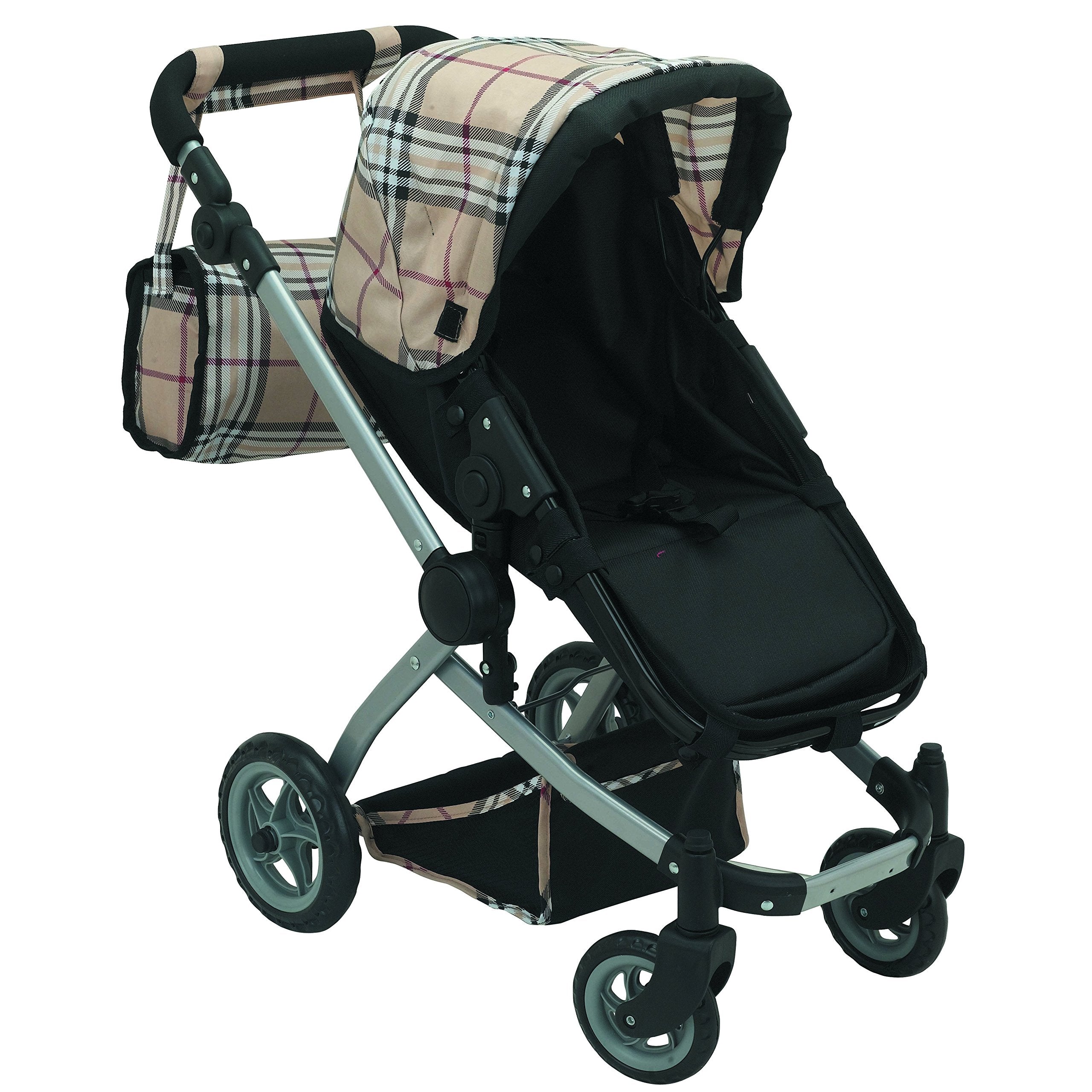 Mommy & Me Babyboo pram with diaper bag for realistic pretend outings