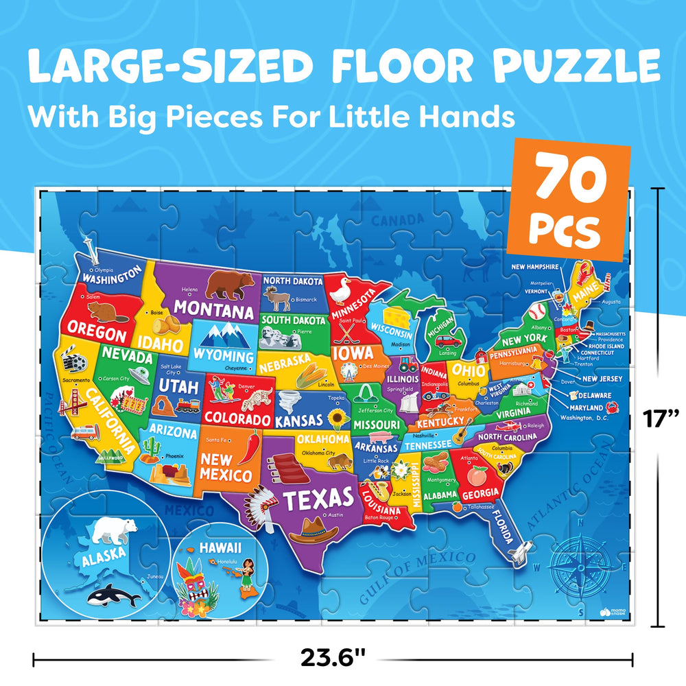 Momo and Nashi large-piece grip pieces designed for easy handling by early learners.