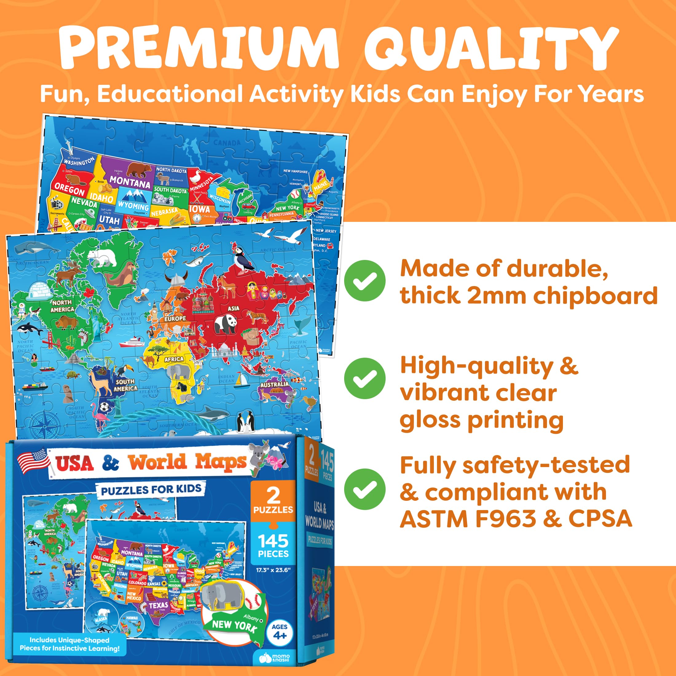 Momo & Nashi large pieces close-up emphasizes easy handling for young learners.